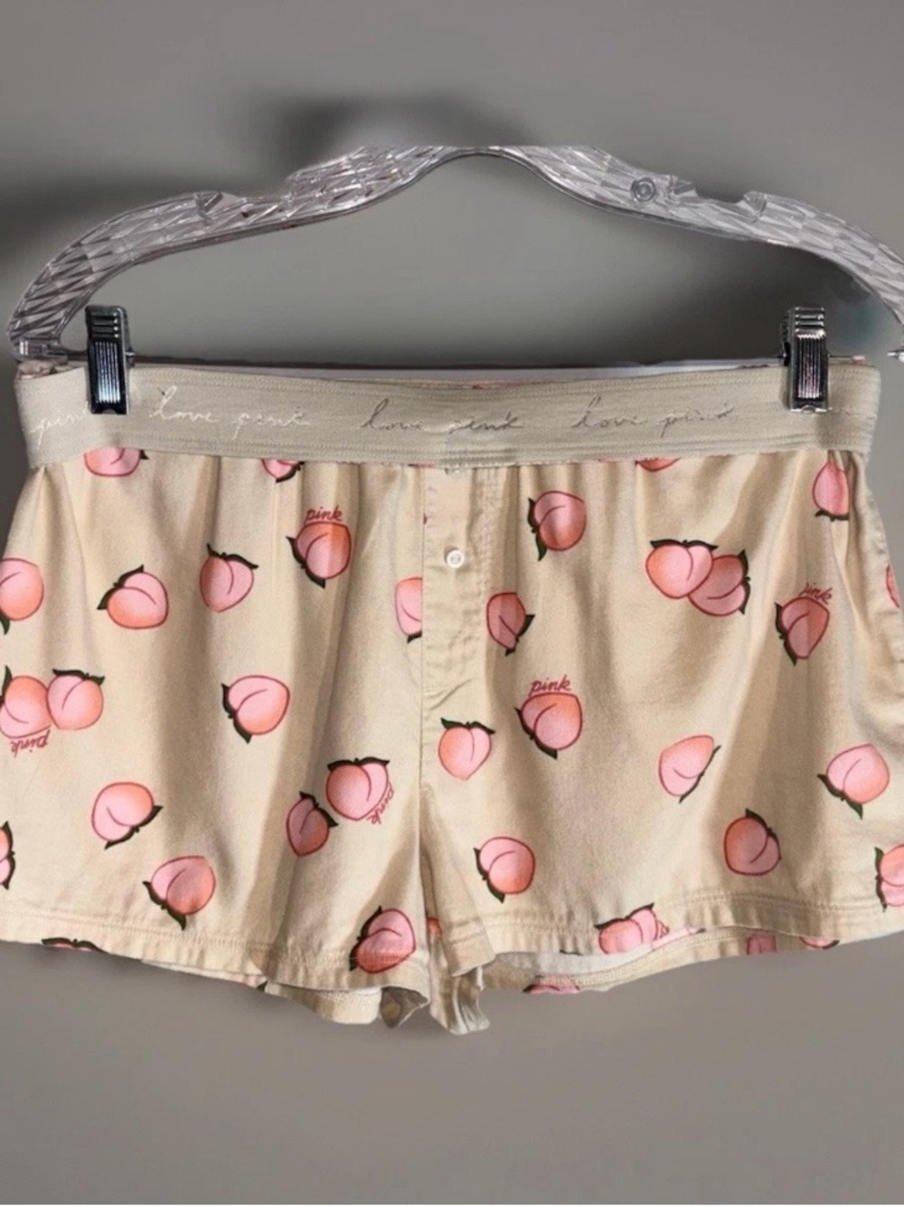 VSPink Sleep boxers Shorts pajamas Victoria’s Secret peach Lounge Lightweight S